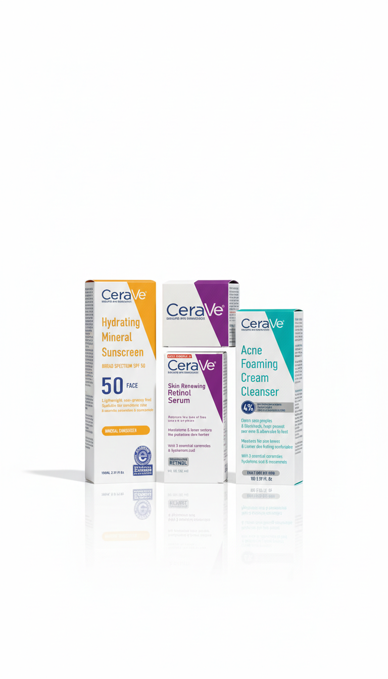 4-in-1 CeraVe Skincare Kit – Complete Daily & Night Routine