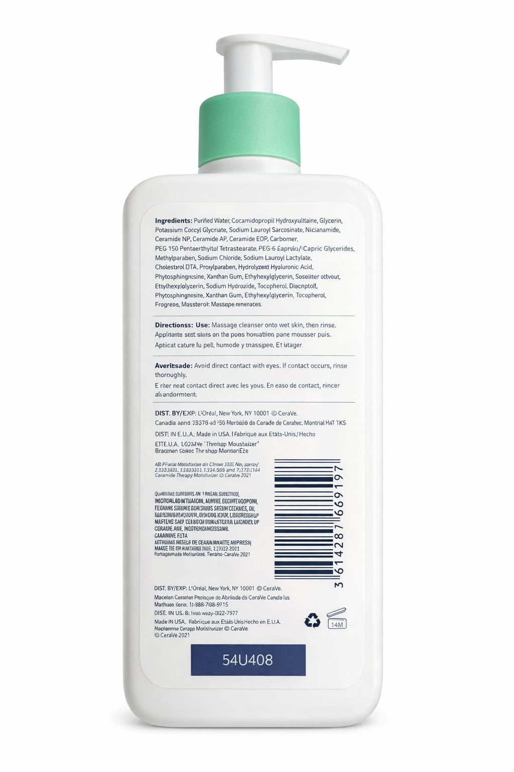 CeraVe Foaming Facial Cleanser for Normal to Oily Skin